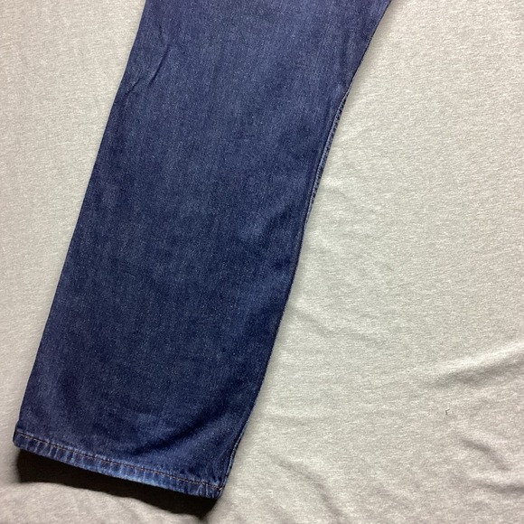 Levis 569 Jeans Mens 38x34 Blue Dark Wash Loose Fit Denim Straight Baggy Wide - Picture 4 of 16
